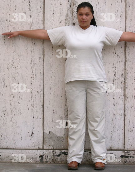Whole Body Woman T poses Casual Overweight Street photo references