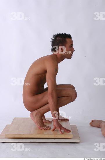 Whole Body Man Nude Slim Studio photo references