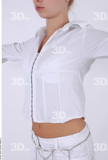 Chest Woman Casual Slim Studio photo references