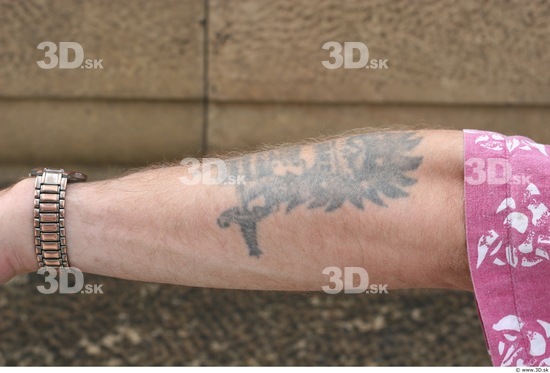 Forearm Man White Tattoo Average