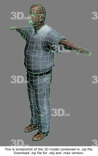 3D Model White Man