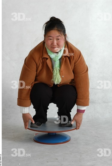 Whole Body Phonemes Woman Asian Nude Casual Overweight Studio photo references