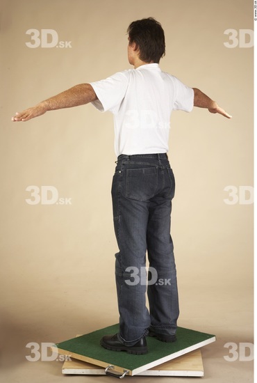 Whole Body Man T poses Casual Muscular Average Studio photo references