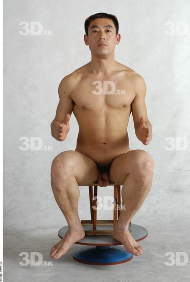 Whole Body Man Artistic poses Animation references Asian Nude Average Studio photo references