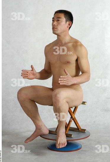 Whole Body Man Artistic poses Animation references Asian Nude Average Studio photo references