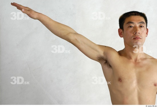 Arm Whole Body Man Animation references Asian Nude Average Studio photo references