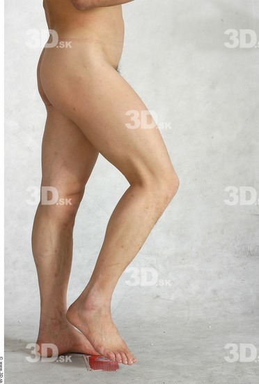 Leg Whole Body Man Animation references Asian Nude Average Studio photo references