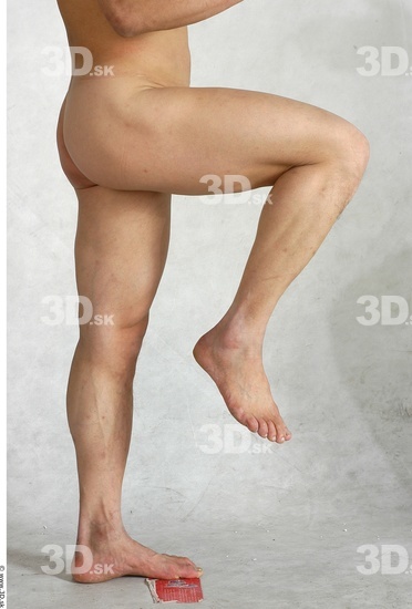 Leg Whole Body Man Animation references Asian Nude Average Studio photo references