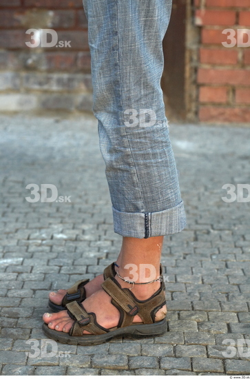 Calf Woman Casual Jeans Average Bearded Street photo references