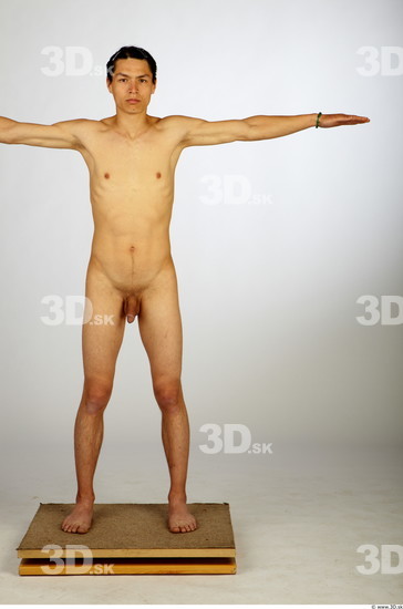 Whole Body Man Animation references T poses Asian Nude Average Studio photo references