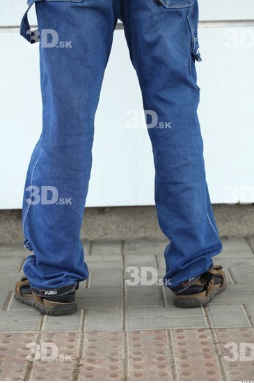 Calf Head Man Casual Jeans Average Chubby Street photo references