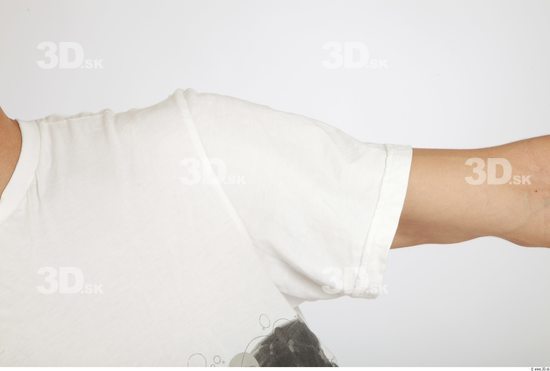 Arm Whole Body Man Nude Casual Shirt T shirt Athletic Studio photo references