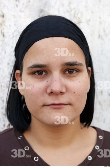 Head Woman Slim Average Street photo references