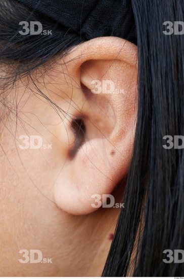 Ear Head Woman Slim Average Street photo references