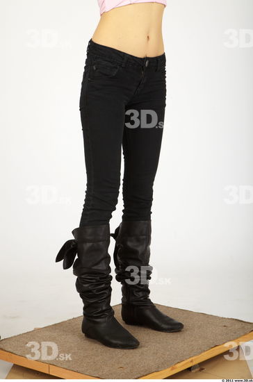 Leg Whole Body Woman Animation references Casual Jeans Slim Studio photo references