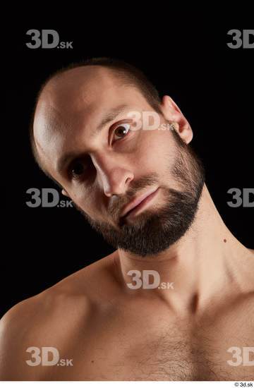 Head Man White Slim Bearded Studio photo references
