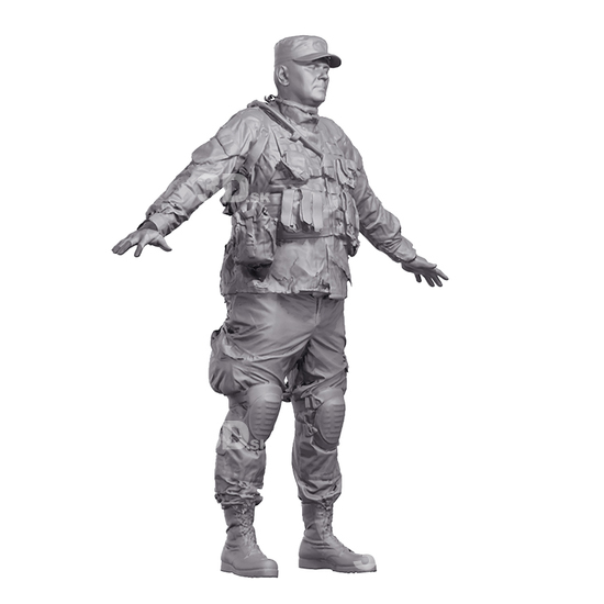 Man T poses White Army 3D Artec Bodies