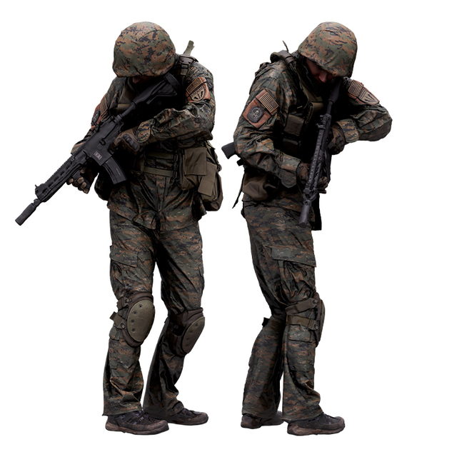 Whole Body Weapons-Rifle Man White Army Average 3D Scans