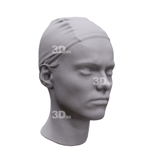 Woman White 3D Artec Heads