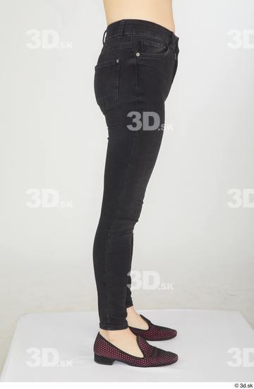 Leg Woman Asian Shoes Jeans Slim Studio photo references