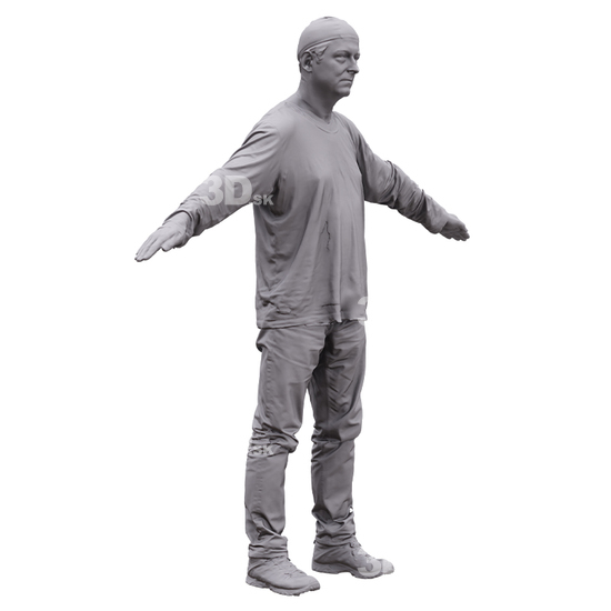 Man White 3D Artec Bodies