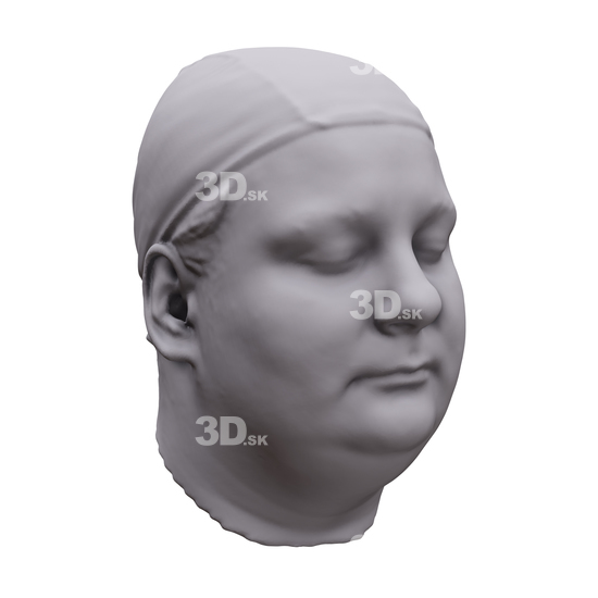 Woman White 3D Artec Heads
