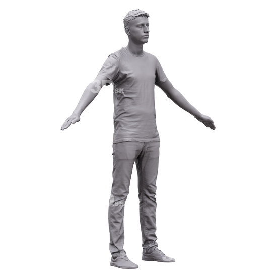 Man White 3D Artec Bodies