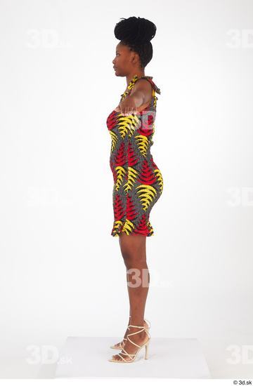 Whole Body Woman T poses Black Dress Average Standing Studio photo references