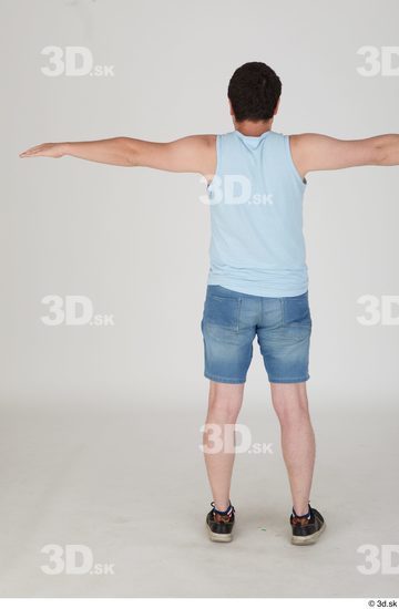 Whole Body Man T poses White Casual Chubby Standing Street photo references