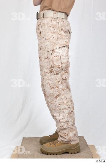 Man White Army Trousers Studio photo references
