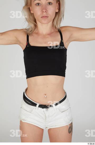 Upper Body Woman White Tattoo Casual Slim Street photo references
