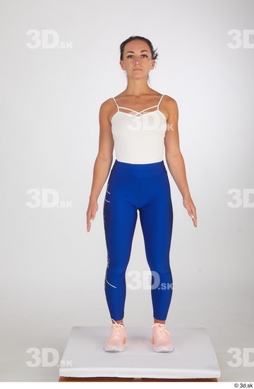 Whole Body Woman Sports Slim Standing Leggings Top Studio photo references