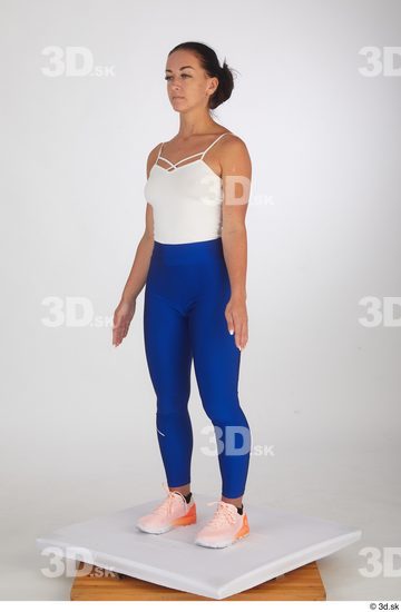 Whole Body Woman Sports Slim Standing Leggings Top Studio photo references