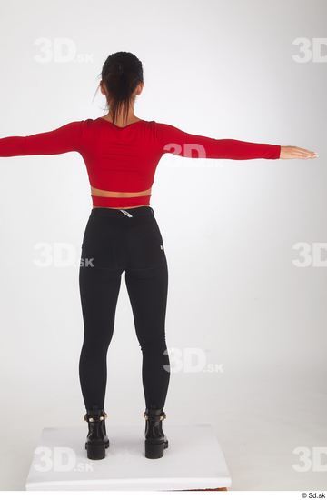 Whole Body Woman T poses Casual Shirt Trousers Slim Standing Studio photo references
