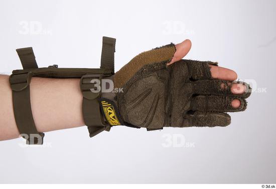 Hand Man White Army Uniform Gloves Slim Street photo references