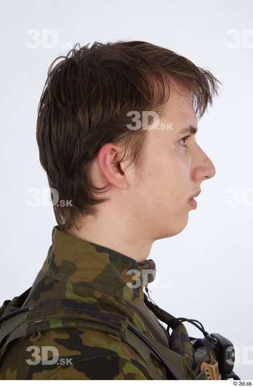 Head Hair Man White Army Uniform Slim Street photo references