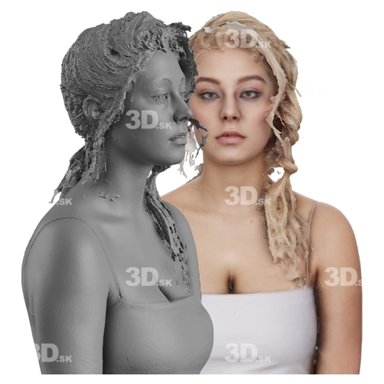 Hair Woman White 3D Groom Raw