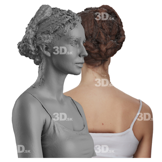 Hair Woman White 3D Groom Raw