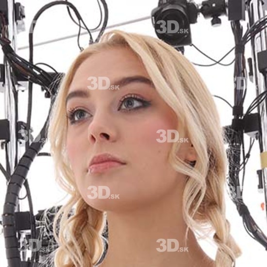 Head Woman White 3D Source Images