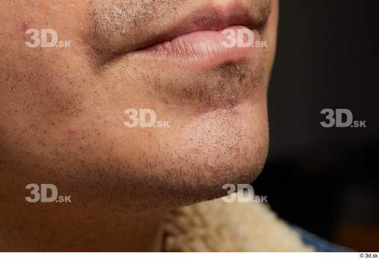 Face Man Wrinkles Studio photo references Face Skin Textures Hispanic