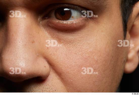 Face Man Wrinkles Studio photo references Face Skin Textures Hispanic
