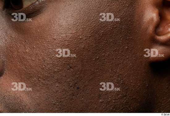 Face Man Black Wrinkles Studio photo references Face Skin Textures