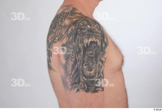 Man White Tattoo Average Studio photo references