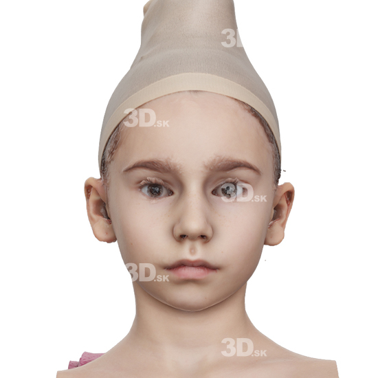 Head Woman White  3D Neutral Raw