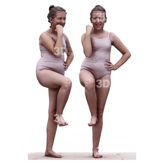 Whole Body Woman White  3D Scan Daily Pose