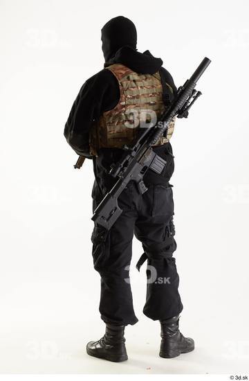 Weapons-Rifle Man White Army Athletic Studio photo references