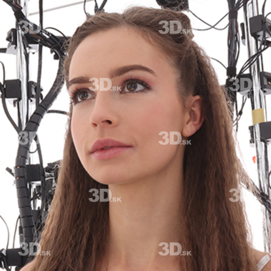 Head Woman White 3D Source Images