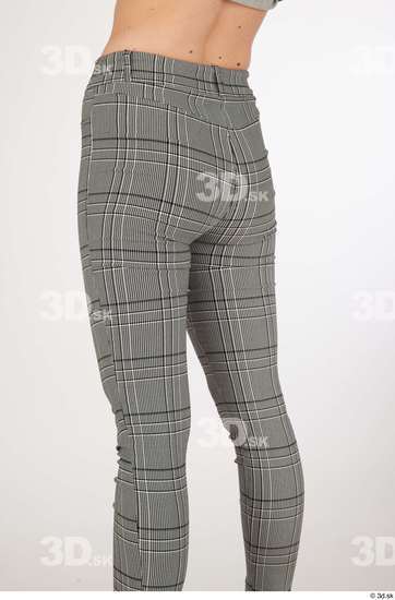Olivia Sparkle casual dressed grey checkered trousers thigh  jpg