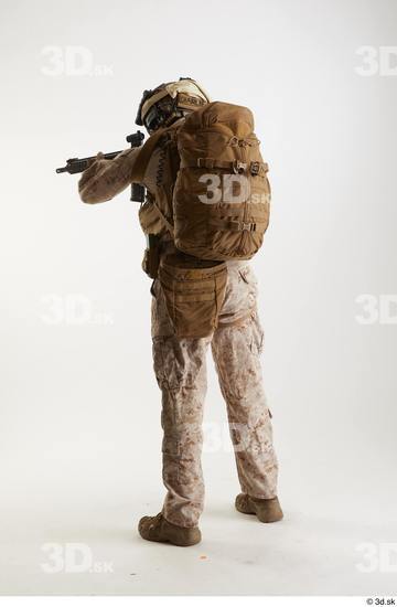 Whole Body Man White Army Uniform Athletic Standing Studio photo references