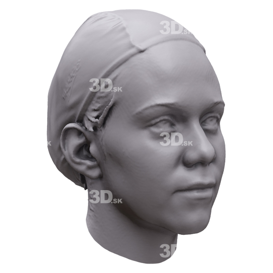 Whole Body Woman White 3D Artec Heads